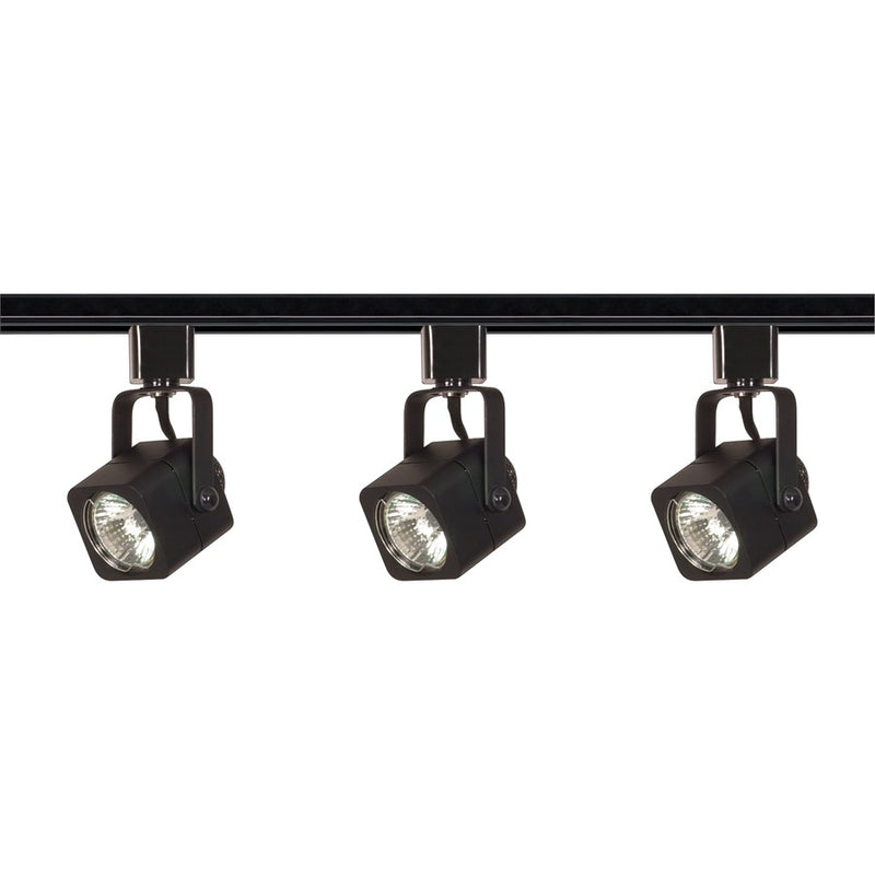 Nuvo Lighting TK346 3-Light Track Lighting Kit | Transitional Black Finish | Living Room & Kitchen Accent | 3.5 x 3.5 x 1.5 in, Line Voltage | Model TK346
