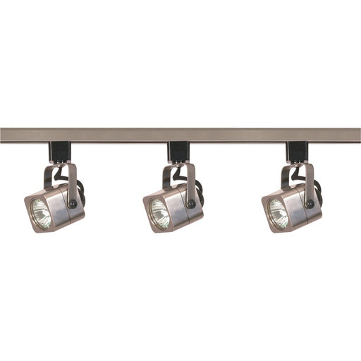 Nuvo Track Lighting 3-Light Square Track Kit | Transitional Brushed Nickel | Living Room & Kitchen Accent | 3.5 x 3.5 x 1.5 in, 3 x 50W MR16 | Model TK347