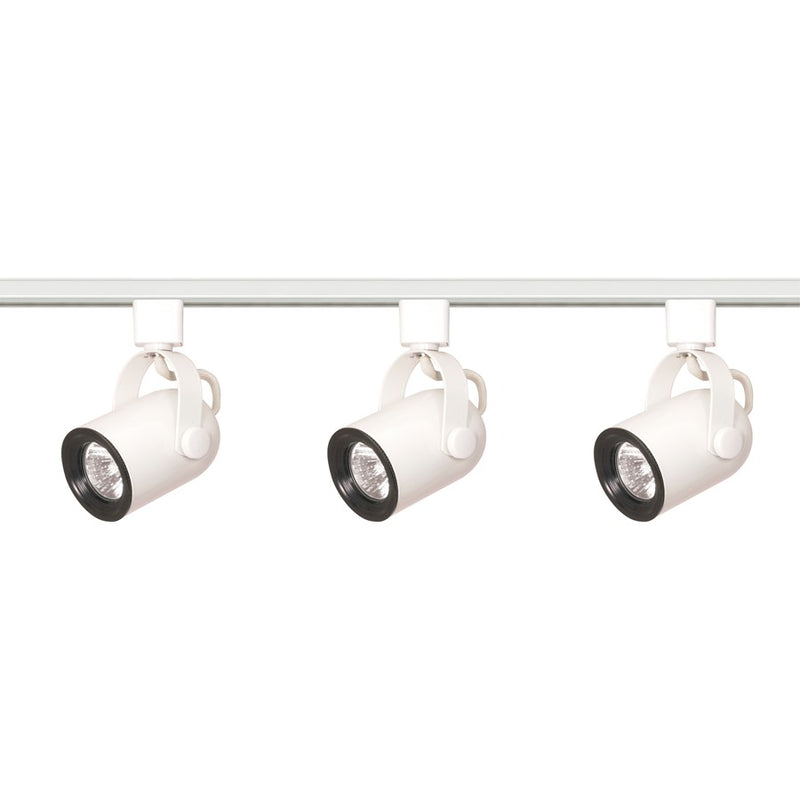 Nuvo Lighting TK348 3-Light Track Kit | Transitional White | Living Room & Kitchen Accent | 1.75 x 4 in, Line Voltage | Model TK348
