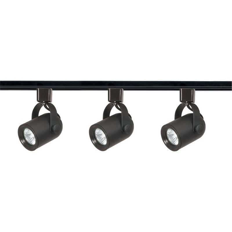Nuvo Lighting TK349 3-Light Track Kit | Transitional Black | Living Room & Kitchen Accent | 5.25 x 5 in, Line Voltage | Model TK349