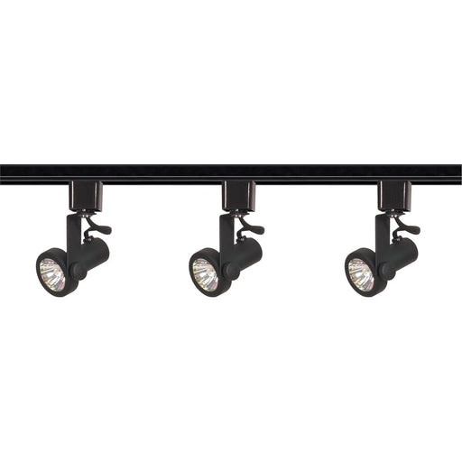 Nuvo Lighting TK352 3-Light MR16 Track Kit | Transitional Black Gimbal Ring | Kitchen & Living Room Accent | 1.5 x 6 in, Line Voltage | Model TK352