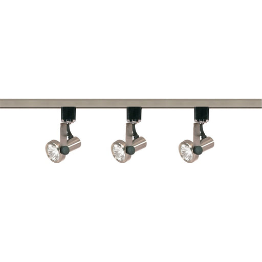 Nuvo TK353 3-Light Track Lighting Kit | Transitional Brushed Nickel and White Metal | Living Room & Hallway Accent | 4.5 x 4.5 x 4.5 in | Model TK353