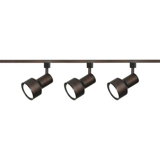 Nuvo Lighting Step Cylinder 3-Light Track Kit | Transitional Russet Bronze | Living Room & Kitchen Accent | 1.5 x 7.25 in, 75W R30 | Model TK361