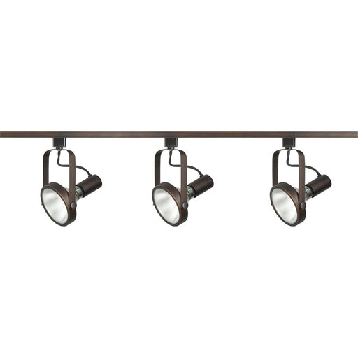 Nuvo Lighting TK362 3-Light Track Lighting Kit | Transitional Russet Bronze and Black Gimbal Rings | Living Room & Kitchen Accent | 7.25 x | Model TK362