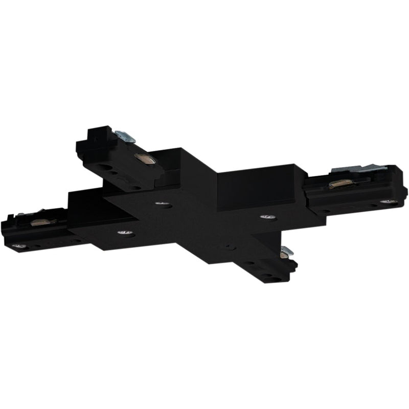 Nuvo Lighting X Connector | Transitional Black | Track Light Connector for Dry Locations | 1.25 x 0.5 in | Model TP151