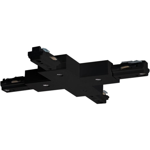 Nuvo Lighting X Connector | Transitional Black | Track Light Connector for Dry Locations | 1.25 x 0.5 in | Model TP151
