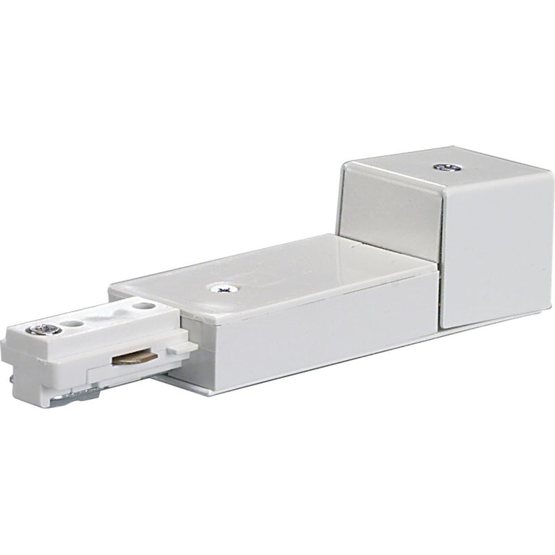 Nuvo Lighting Conduit Live End | White Transitional Track Lighting Hardware | Dry Location Power Feed | 72in Extension | Model TP169