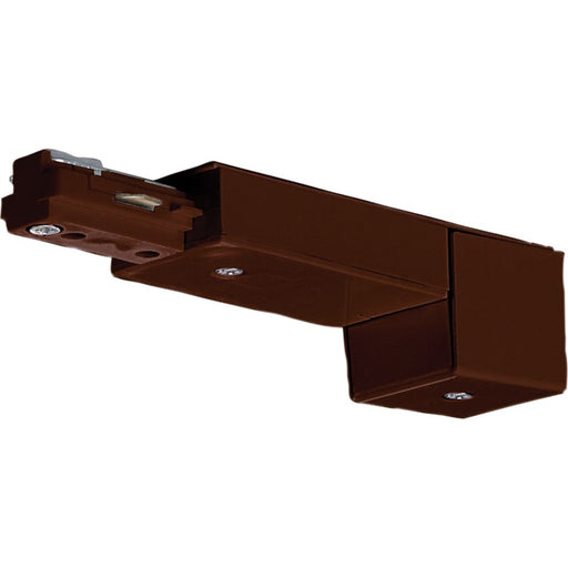 Nuvo Lighting Conduit 72in Track Live End | Transitional Brown | Dry Location Track Lighting | 1.25 x 0.5 in | Model TP203