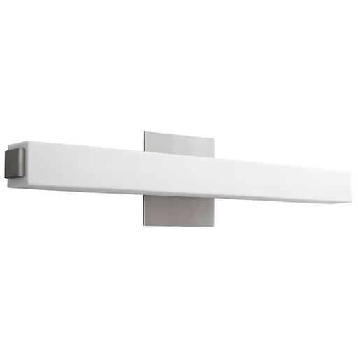 Oxygen Lighting Adelphi 14W 1 Light Sconce, Satin Nickel/White