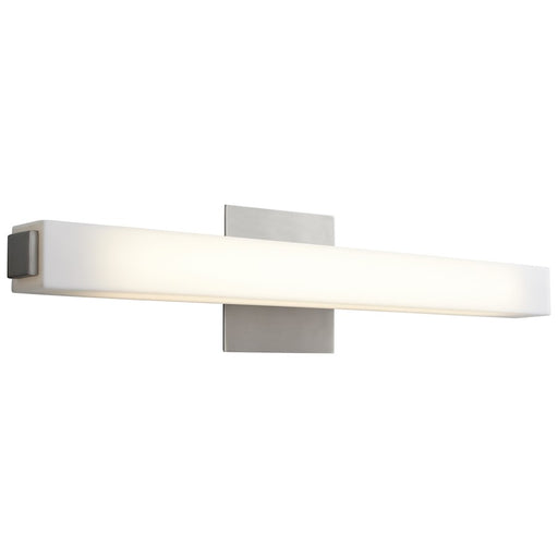 Oxygen Lighting Adelphi 14W 1 Light Sconce, Satin Nickel/White