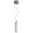 Oxygen Lighting Lotus 1 Light Pendant, Satin Nickel/White Opal Glass