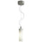 Oxygen Lighting Lotus 1 Light Pendant, Satin Nickel/White Opal Glass