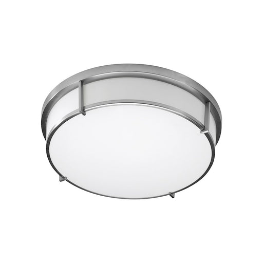 Oxygen Lighting iO 1+1 Light Ceiling Mount, Satin Nickel/Matte White
