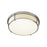 Oxygen Lighting iO 1+1 Light Ceiling Mount, Satin Nickel/Matte White