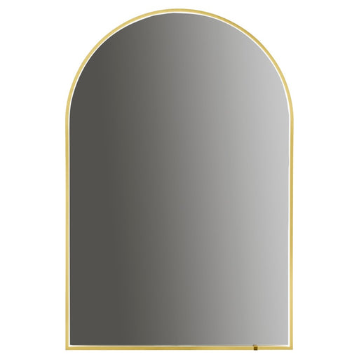 Oxygen Lighting Avior 24X36 Arch LED Mirror, Brushed Brass
