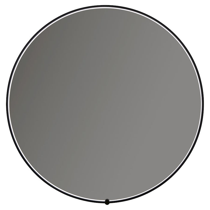 Oxygen Lighting Avior Round 1 Light 30" LED Mirror, Black