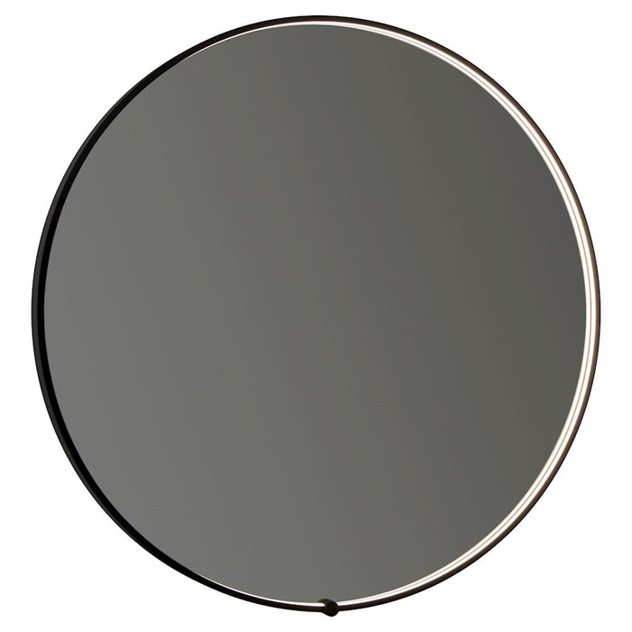 Oxygen Lighting Avior Round 1 Light 30" LED Mirror, Black