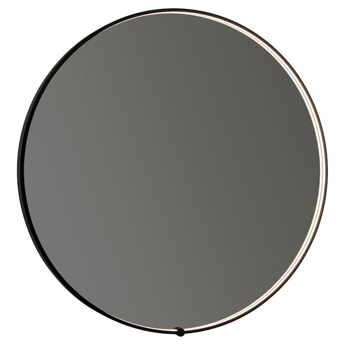 Oxygen Lighting Avior Round 1 Light 36" LED Mirror, Black