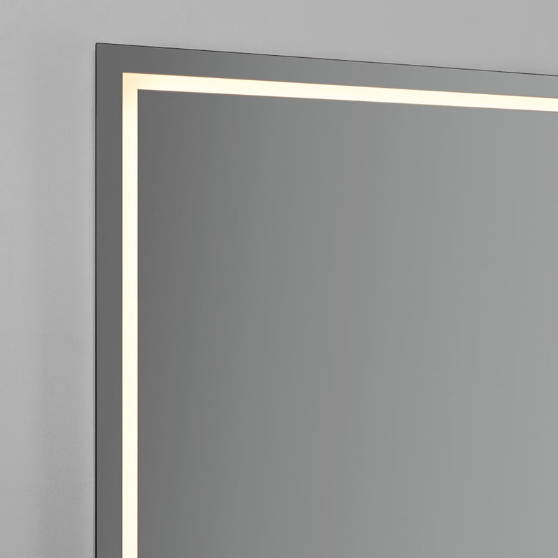 Oxygen Lighting Track 48X48 LED Mirror, Black