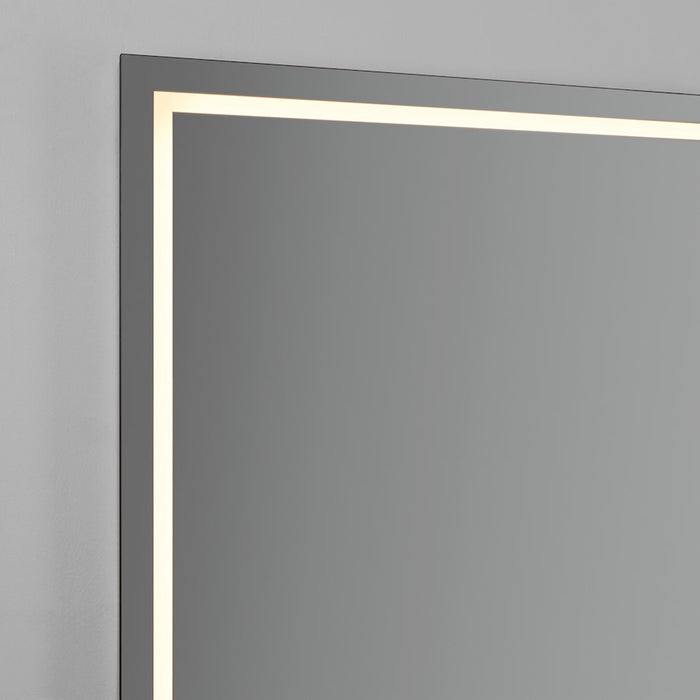 Oxygen Lighting Track 48X48 LED Mirror, Black