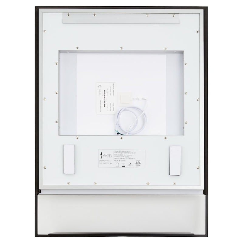 Oxygen Lighting Castore 24X32 LED Mirror, Black