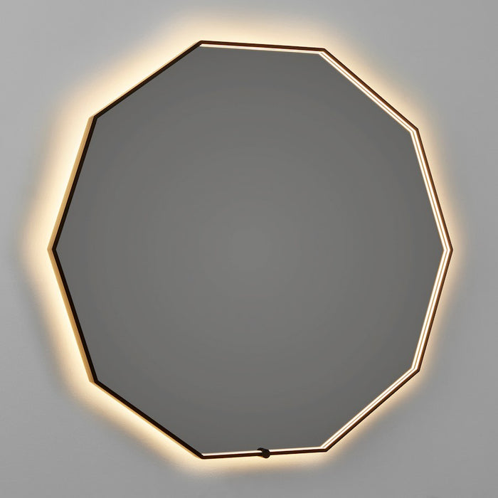 Oxygen Lighting Deca 36" LED Mirror, Black