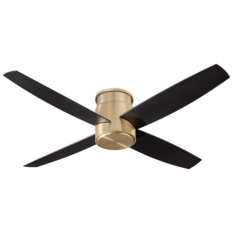 Oxygen Lighting Oslo 10.25" Ceiling Fan, Aged Brass
