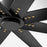 Oxygen Lighting Fleet 8 Blade 72" Fan, Black/Black Blades