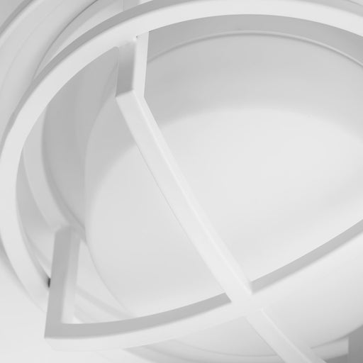 Oxygen Lighting Fleet 1 Light Fan Cage Kit, White/Satin Opal