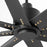 Oxygen Lighting Fleet 8 Bladde 56" Fan, Black/Black Blades