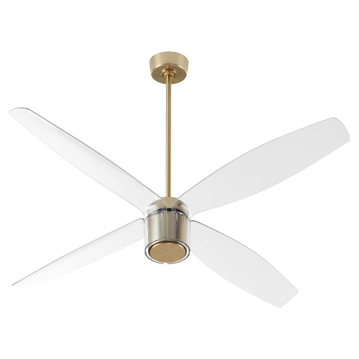 Oxygen Lighting Samaran 60" Ceiling Fan, Aged Brass/Clear - 3-116-40