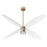 Oxygen Lighting Samaran 60" Ceiling Fan, Aged Brass/Clear