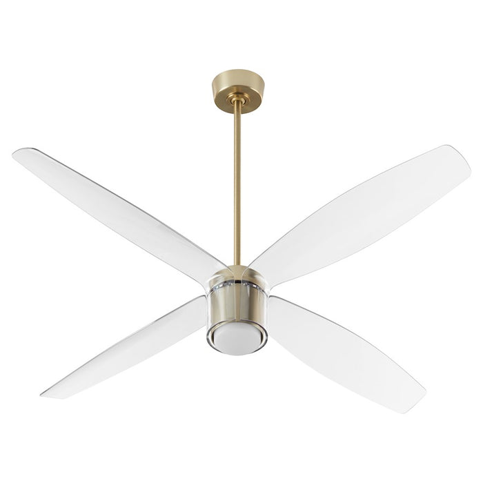 Oxygen Lighting Samaran 60" Ceiling Fan, Aged Brass/Clear