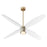 Oxygen Lighting Samaran 60" Ceiling Fan, Aged Brass/Clear