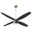 Oxygen Lighting Samaran 60" Ceiling Fan, Aged Brass/Black Blades