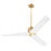 Oxygen Lighting Strato 60" Ceiling Fan, Aged Brass/White - 3-117-406