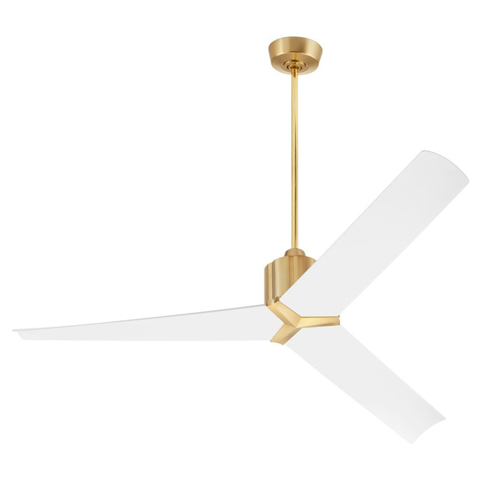 Oxygen Lighting Strato 60" Ceiling Fan, Aged Brass/White - 3-117-406