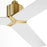 Oxygen Lighting Strato 60" Ceiling Fan, Aged Brass/White