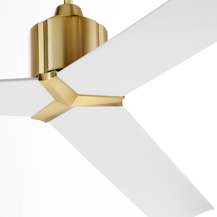 Oxygen Lighting Strato 60" Ceiling Fan, Aged Brass/White