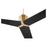 Oxygen Lighting Strato 60" Ceiling Fan, Aged Brass/Black