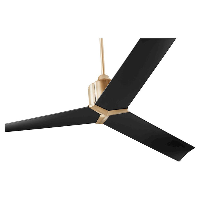 Oxygen Lighting Strato 60" Ceiling Fan, Aged Brass/Black