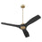 Oxygen Lighting Avalon 52" Ceiling Fan, Aged Brass/Black Blades - 3-118-1540