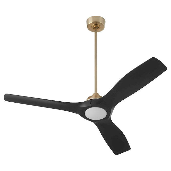 Oxygen Lighting Avalon 52" Ceiling Fan, Aged Brass/Black Blades