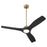 Oxygen Lighting Avalon 52" Ceiling Fan, Aged Brass/Black Blades