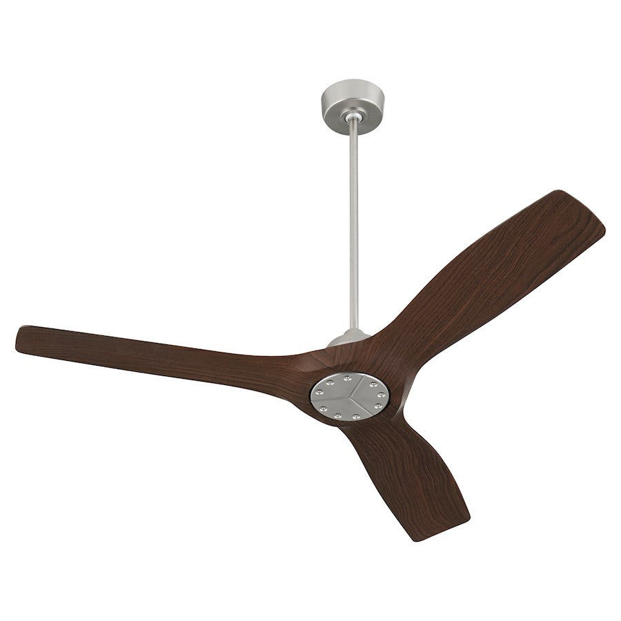 Oxygen Lighting Avalon 52" Ceiling Fan, Satin Nickel/Walnut - 3-118-24