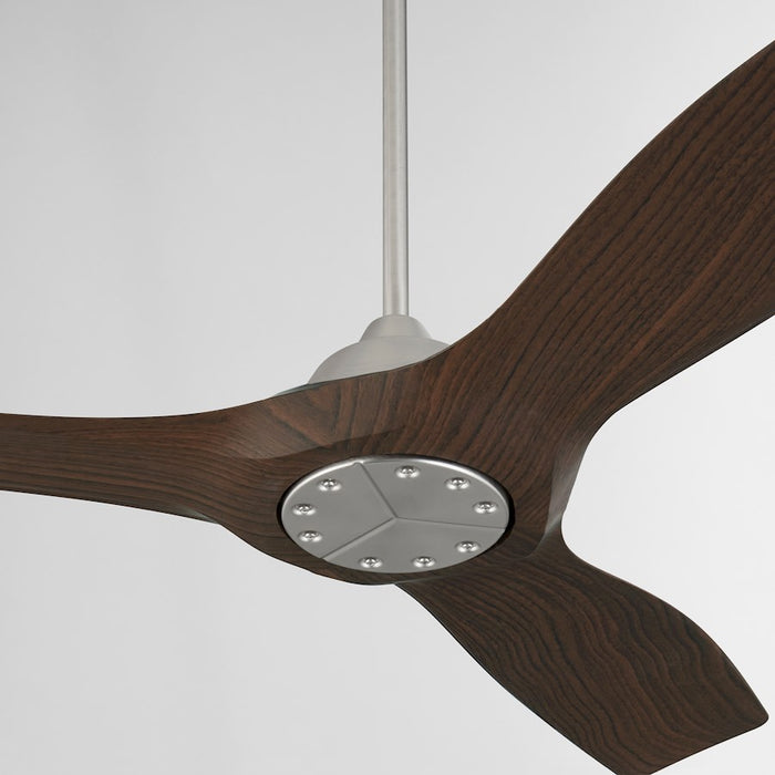 Oxygen Lighting Avalon 52" Ceiling Fan, Satin Nickel/Walnut