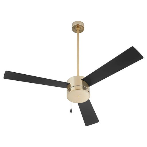 Oxygen Lighting Allegro 3 Blade Ceiling Fan, Aged Brass/Black - 3-119-40