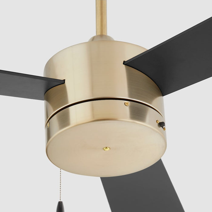 Oxygen Lighting Allegro 3 Blade Ceiling Fan, Aged Brass/Black