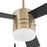 Oxygen Lighting Allegro 3 Blade Ceiling Fan, Aged Brass/Black