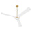 Oxygen Lighting Ridley 58" Ceiling Fan, Aged Brass/White Blades